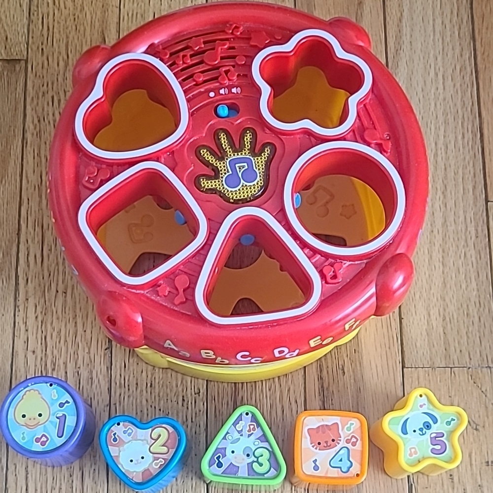 Red and Yellow Shape Sorter Learning Toy